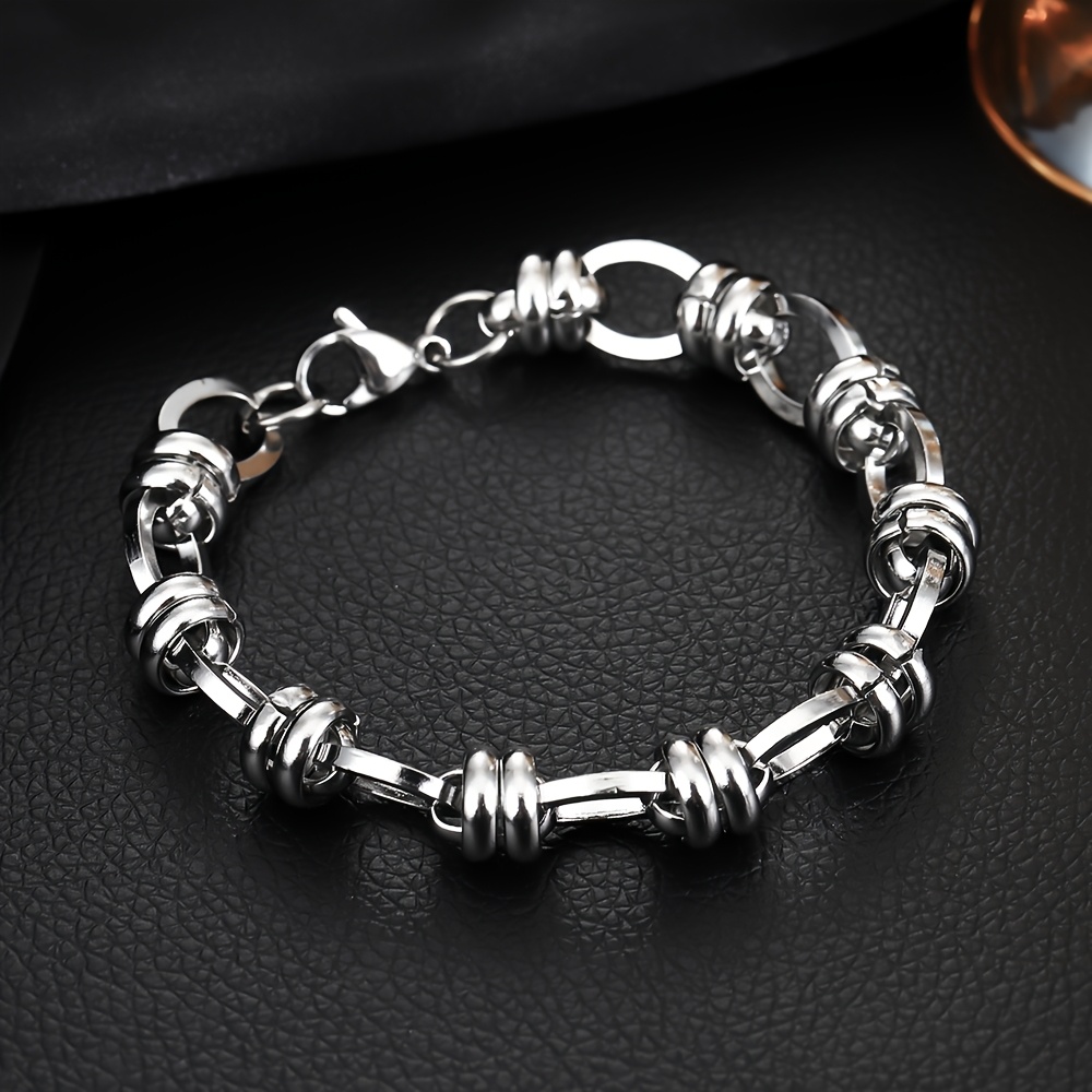 Modern Geometric 304 Stainless Steel Chain Bracelet